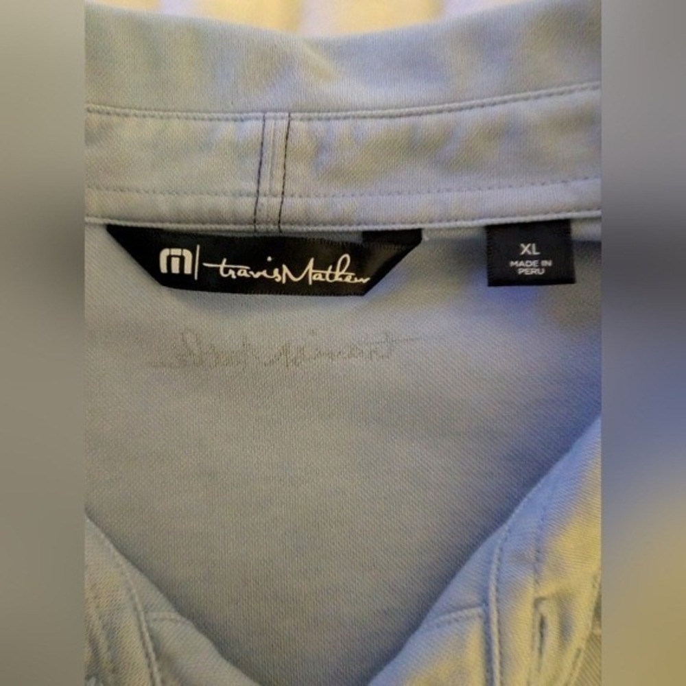 Men's Travis Mathews Polo size XL Baby Blue - Picture 3 of 3